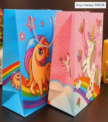Пакет бумажный средний детский Единорог 33х25,5 см в асс. 541028 фото 2