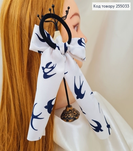 Резинка 5см, Твилли Бант Ласточки 9*15см (ручная работа, Украина) 255033 фото 1