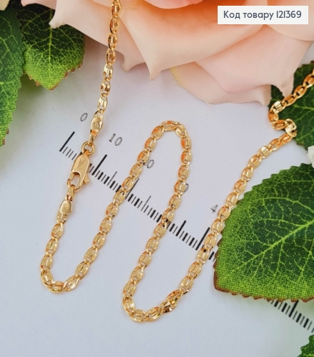 Цепочка, плетение пластинки, 0,3см, длина 45см., Xuping 18K 121369 фото 1