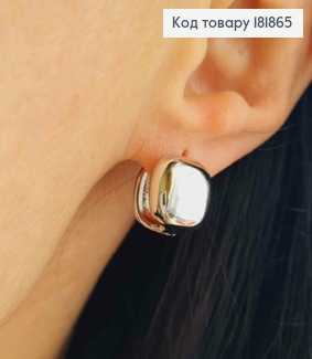 Серьги кольца "Квадратные", 1,2см, XUPING 181865 фото