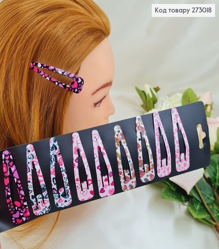 Заколка тик так детский цветной  в асс. 10 шт / уп. 273018 фото 1