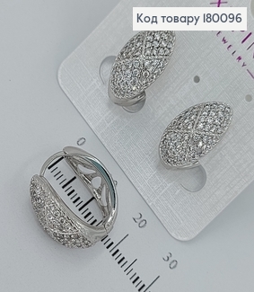 Серьги  Овальные с камнями медицинское золото Xuping 180096 фото