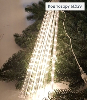 Гирлянда шторка - палка 50 см белая проволока 2 м белая теплая( с удлинителем) 613129 фото