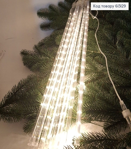 Гирлянда шторка - палка 50 см белая проволока 2 м белая теплая( с удлинителем) 613129 фото 1