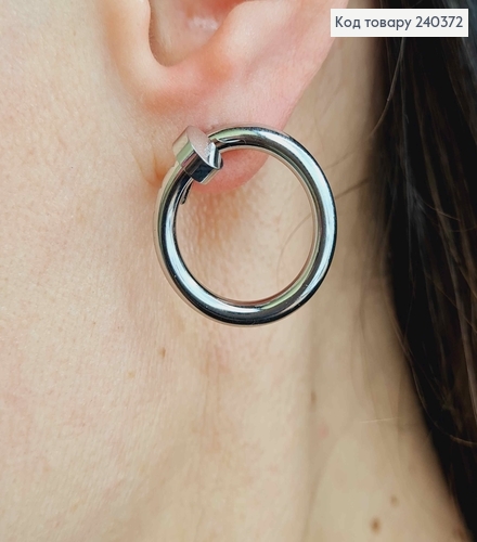 Серьги гвоздики, с гвоздем "Картье", 2см, сталь Stainless Steel 240372 фото 2