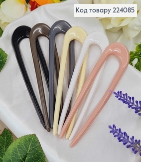 Заколка рогач пластик глянцевая 12см, в ассорт. 224085 фото