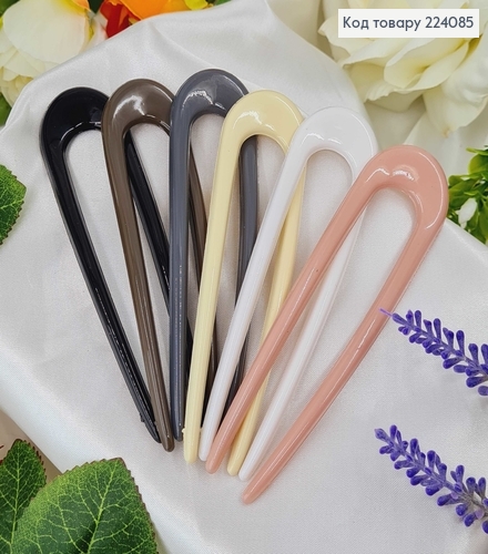 Заколка рогач пластик глянцевая 12см, в ассорт. 224085 фото 1