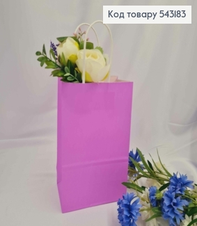 Пакет крафтовый, 13*21*8см, Фиолетовый 543183 фото