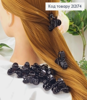 Краб пластик, черный, Бантик 4см. 212174 фото