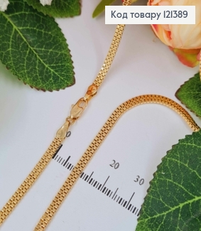 Цепочка квадратное плетение, двойная, 3,5мм, длина 45см, Xuping 18К 121389 фото