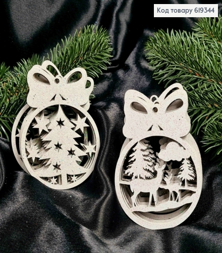 Деревянная игрушка "ЛЕСНАЯ СКАЗКА" в ассортименте, диаметр 9см 619344 фото 1