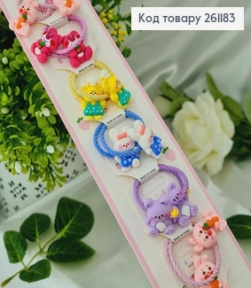 Набор Резинок детских, Зайчики и Мишки 20шт.\уп 261183 фото
