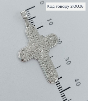 Крестик  3х2см  родированый медзолото Xuping  210036 фото