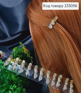 Заколка стрела металл сердце  золотая 3 см в ас.12 шт/уп. 233056 фото