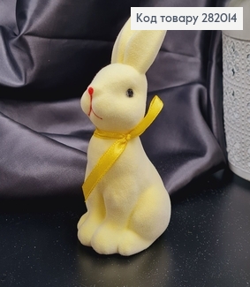 Заяц бархат желтый 6х13,5 см 282014 фото