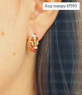 Серьги "Золотые Крылья", 1,6см, английская застежка, XUPING 18K 117593 фото