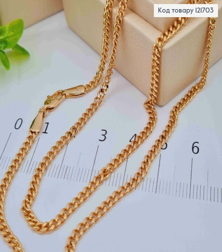 Цепочка Панцирное плетение, ширина 3мм, длина 50см, Xuping 18К 121703 фото 1