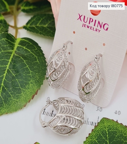 Сережки родованные Сумочка, 2,5*2см, Xuping 180775 фото 1
