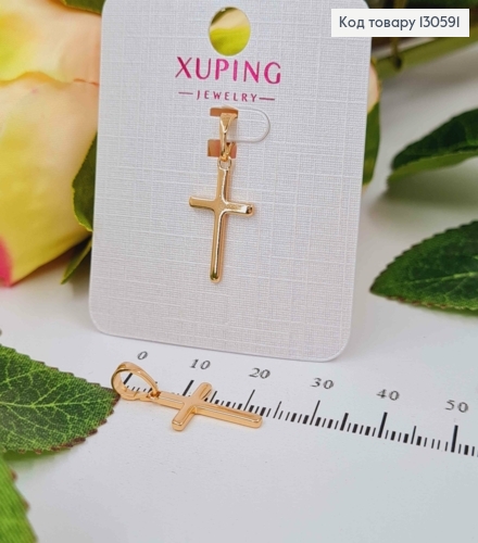 Крестик классический, 1,9*1,1см, Xuping 18K 130591 фото 1
