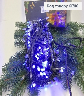 Гирлянда свеча черная проволока 20 м 320 LED цветная (с удлинителем) 613116 фото