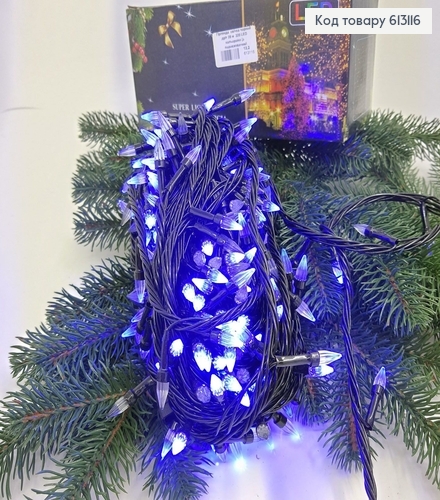 Гирлянда свеча черная проволока 20 м 320 LED цветная (с удлинителем) 613116 фото 1