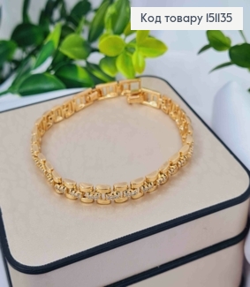 Браслет украшен Блестящими камешками, дл. 17+2см, Xuping 18K 151135 фото