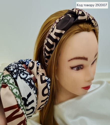Обруч чалма Брендовый Атлас в асс. 292007 фото 1