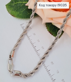 Ланцюжок родований кручений 4мм, довжина 60см, Xuping 190215 фото