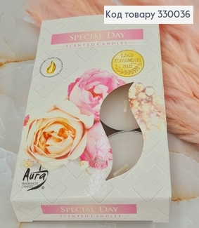 Аромасвічка таблетка BISPOL Особливий день  6 шт/4 годин, 15-288 330036 фото