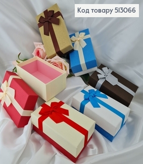 Коробка однотоная с Бантиком 14,5*8*5см, в ассорт. 513066 фото