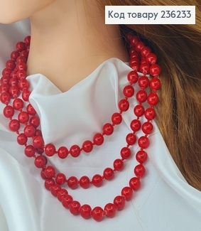 НАМИСТО Буси з перлинок 10мм Червоні, 150см 236233 фото