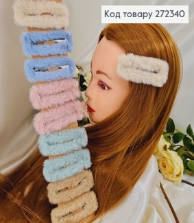 Заколка тик-так детская Пушок цветная 9 см 10шт/уп 272340 фото