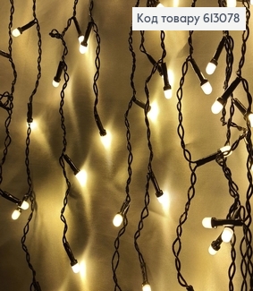 Гирлянда шторка  черная проволока 5 м 150 LED белая теплая 613078 фото