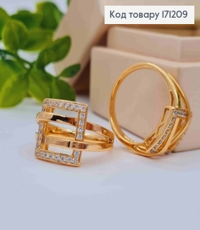 Кольцо "Изысканное" украшено Блестящими камнями, Xuping 18К 171209 фото