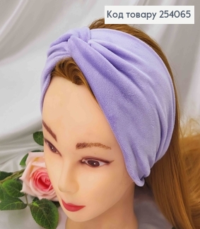 Повязка чалма, мягкий велюр, Лавандовая, 21*11см, ручная работа, Украина. 275057 фото