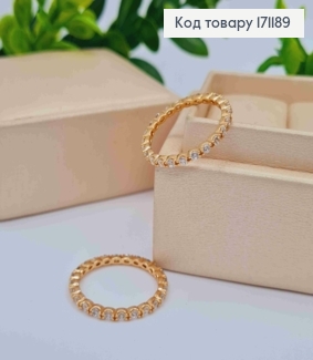 Кольцо "Нежность" украшено Блестящими камнями, Xuping 18К 171189 фото