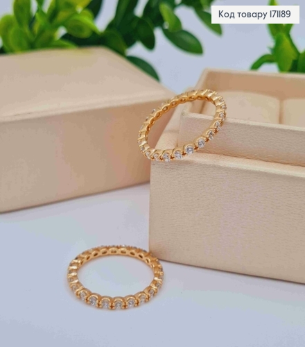 Кольцо "Нежность" украшено Блестящими камнями, Xuping 18К 171189 фото 1