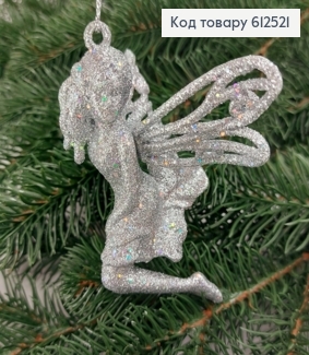 Новогодняя фигура Блеск Фея на цветку СЕРЕБРО, 11*10см, Украина 612521 фото