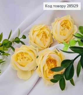 Искусственное приложение цветок Пионовидная Роза, КРЕМОВОГО цвета, 4,5*4см 285129 фото