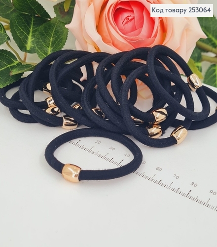 Резинка шнурок 5,5см с шармом золотого цвета 253064 фото 1