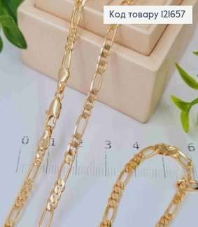 Цепочка плетения КАРТЬЕ, ширина 3мм, длина 60см, Xuping 18K 121657 фото