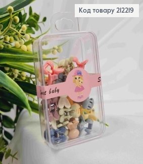 Набор мини-крабов (20шт/уп), "Зайчик", Пастельных цветов. 212219 фото