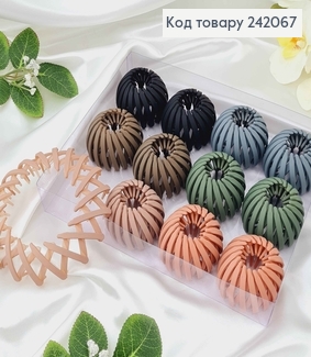 Заколка пластик для гульки, що стягується в асортименті 242067 фото