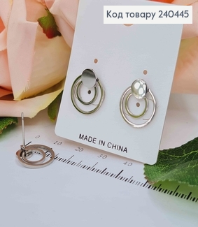 Серьги гвоздики, серебряного цвета, гвоздика в стиле Картье, сталь Stainless Steel 240445 фото