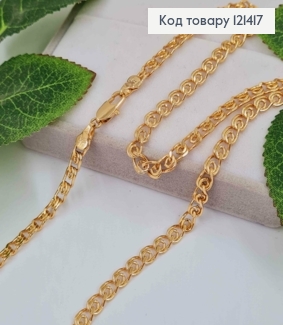 Цепочка, плетение лав, ширина 4мм, длина 60см, Xuping 18К 121417 фото