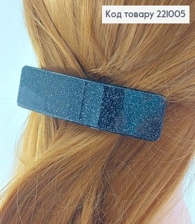 Заколка автомат с блеском черный 9 см 221005 фото