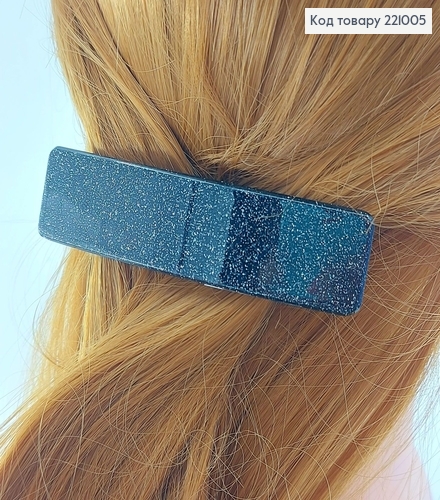 Заколка автомат с блеском черный 9 см 221005 фото 1