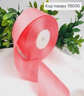 Лента атласная НЕЖНО-РОЖЕВАЯ (цвет 082), ширина 5см, длина 36 ярдов (33м) 715030 фото