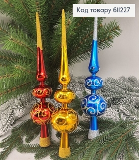 Верхушка на елку Гальваника в асс. 30 см, Украина 611227 фото