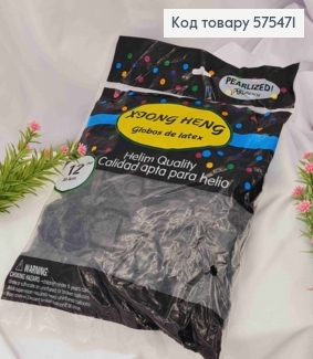 Воздушные шары, латексные 12", Черного цвета, 100шт\уп 575471 фото